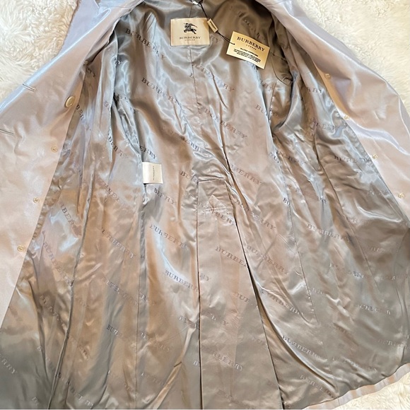 Burberry London Shimmer Metallic Belted Trench Coat - Picture 15 of 15